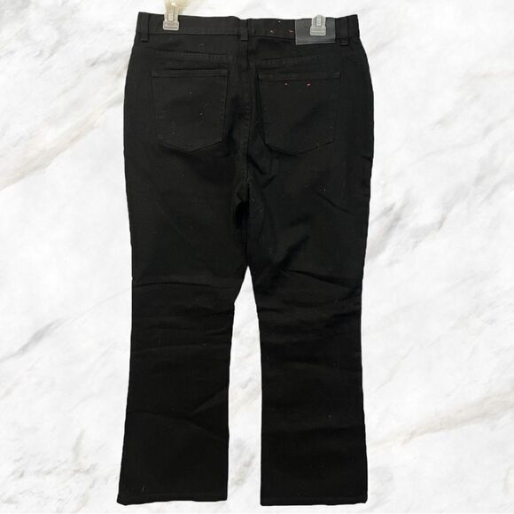 Ralph Lauren Black Boot Cut Denim Jeans Size 10 Petite - Picture 3 of 8
